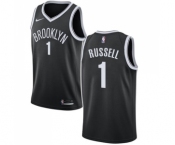 Women's Nike Brooklyn Nets #1 D'Angelo Russell Swingman Black Road NBA Jersey - Icon Edition