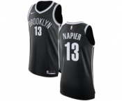 Women's Nike Brooklyn Nets #13 Shabazz Napier Authentic Black NBA Jersey - Icon Edition