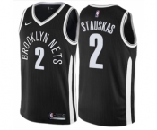 Women's Nike Brooklyn Nets #2 Nik Stauskas Swingman Black NBA Jersey - City Edition