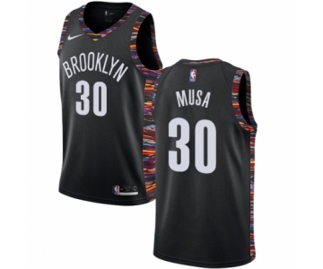 Women's Nike Brooklyn Nets #30 Dzanan Musa Swingman Black NBA Jersey - 2018-19 City Edition