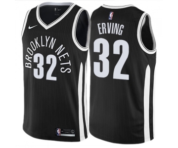 Women's Nike Brooklyn Nets #32 Julius Erving Swingman Black NBA Jersey - City Edition