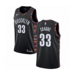 Women's Nike Brooklyn Nets #33 Allen Crabbe Swingman Black NBA Jersey - 2018-19 City Edition