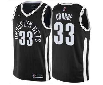 Women's Nike Brooklyn Nets #33 Allen Crabbe Swingman Black NBA Jersey - City Edition