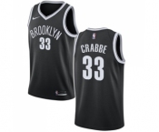 Women's Nike Brooklyn Nets #33 Allen Crabbe Swingman Black Road NBA Jersey - Icon Edition