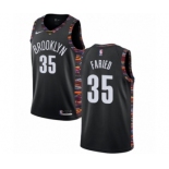 Women's Nike Brooklyn Nets #35 Kenneth Faried Swingman Black NBA Jersey - 2018-19 City Edition