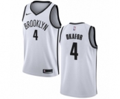 Women's Nike Brooklyn Nets #4 Jahlil Okafor Authentic White NBA Jersey - Association Edition