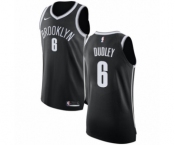 Women's Nike Brooklyn Nets #6 Jared Dudley Authentic Black NBA Jersey - Icon Edition