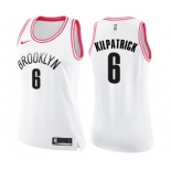 Women's Nike Brooklyn Nets #6 Sean Kilpatrick Swingman White Pink Fashion NBA Jersey