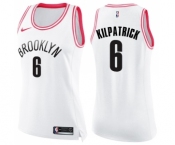 Women's Nike Brooklyn Nets #6 Sean Kilpatrick Swingman White Pink Fashion NBA Jersey