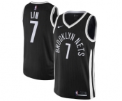 Women's Nike Brooklyn Nets #7 Jeremy Lin Swingman Black NBA Jersey - City Edition