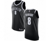 Women's Nike Brooklyn Nets #8 Spencer Dinwiddie Authentic Black NBA Jersey - Icon Edition