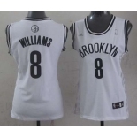 women nba brooklyn nets #8 williams white[revolution 30 swingman]