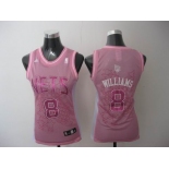 women nba new jersey nets #8 williams pink