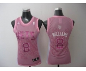 women nba new jersey nets #8 williams pink