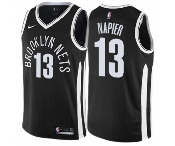 Youth Nike Brooklyn Nets #13 Shabazz Napier Swingman Black NBA Jersey - City Edition