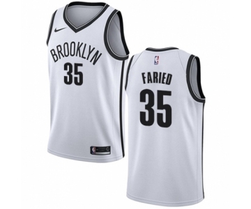 Youth Nike Brooklyn Nets #35 Kenneth Faried Swingman White NBA Jersey - Association Edition