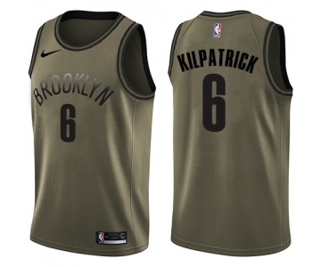 Youth Nike Brooklyn Nets #6 Sean Kilpatrick Swingman Green Salute to Service NBA Jersey