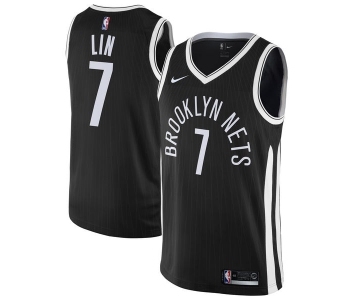 Youth Nike Brooklyn Nets #7 Jeremy Lin Swingman Black NBA Jersey - City Edition