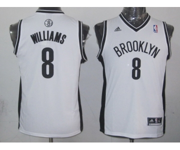 youth nba new jersey nets #8 deron williams white[revolution 30 swingman]