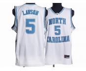 nba north carolina #5  lawson embroidered college white