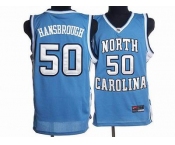 nba north carolina #50 tyler hansbrough embroidered blue