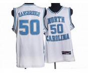 nba north carolina #50 tyler hansbrough embroidered college white