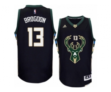 Men Adidas Milwaukee Bucks #13 Malcolm Brogdon Swingman Black Alternate NBA Jersey