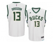 Men Adidas Milwaukee Bucks #13 Malcolm Brogdon Swingman White Home NBA Jersey