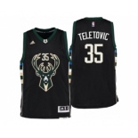 Men Milwaukee Bucks #35 Mirza Teletovic Alternate Black New Swingman Jersey