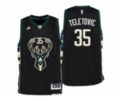 Men Milwaukee Bucks #35 Mirza Teletovic Alternate Black New Swingman Jersey