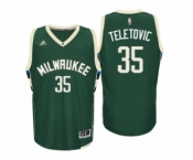 Men Milwaukee Bucks #35 Mirza Teletovic Road Green New Swingman Jersey