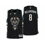 Men Milwaukee Bucks #8 Matthew Dellavedova Alternate Black New Swingman Jersey