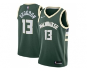 Men Nike Milwaukee Bucks #13 Malcolm Brogdon Green Stitched NBA Swingman Jersey