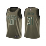 Men Nike Milwaukee Bucks #31 John Henson Green Salute to Service NBA Swingman Jersey