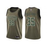 Men Nike Milwaukee Bucks #35 Mirza Teletovic Green Salute to Service NBA Swingman Jersey