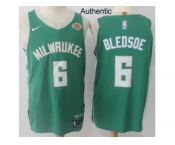 Men Nike Milwaukee Bucks #6 Eric Bledsoe Green NBA Authentic Icon Edition Jersey