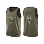 Men Nike Milwaukee Bucks #7 Thon Maker Green Salute to Service NBA Swingman Jersey