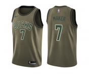 Men Nike Milwaukee Bucks #7 Thon Maker Green Salute to Service NBA Swingman Jersey