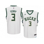 Men's Adidas Milwaukee Bucks #3 Jason Terry Authentic White Home NBA Jersey