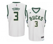 Men's Adidas Milwaukee Bucks #3 Jason Terry Authentic White Home NBA Jersey