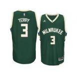 Men's Adidas Milwaukee Bucks #3 Jason Terry Swingman Green Road NBA Jersey