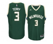 Men's Adidas Milwaukee Bucks #3 Jason Terry Swingman Green Road NBA Jersey