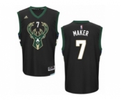 Men's Adidas Milwaukee Bucks #7 Thon Maker Authentic Black Alternate NBA Jersey