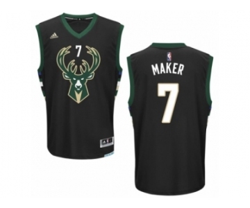 Men's Adidas Milwaukee Bucks #7 Thon Maker Authentic Black Alternate NBA Jersey