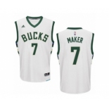 Men's Adidas Milwaukee Bucks #7 Thon Maker Authentic White Home NBA Jersey