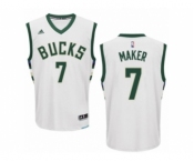 Men's Adidas Milwaukee Bucks #7 Thon Maker Authentic White Home NBA Jersey