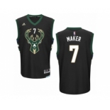 Men's Adidas Milwaukee Bucks #7 Thon Maker Swingman Black Alternate NBA Jersey