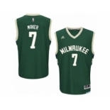 Men's Adidas Milwaukee Bucks #7 Thon Maker Swingman Green Road NBA Jersey