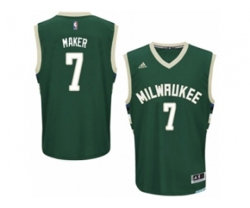 Men's Adidas Milwaukee Bucks #7 Thon Maker Swingman Green Road NBA Jersey