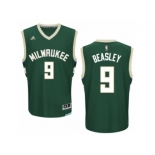 Men's Adidas Milwaukee Bucks #9 Michael Beasley Authentic Green Road NBA Jersey